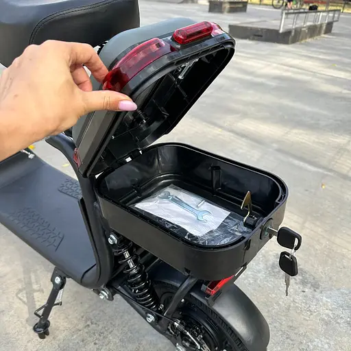 Электросамокат EVOBIKE Zen U12 MAX 2025 года черный | электросамокат с тремя фарами, корзинкой и багажником - фото 11