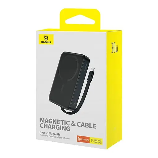 Павербанк Baseus Magnetic Mini Black 10 000 mAh / 30 Вт (P1002210B113-00) - фото 7