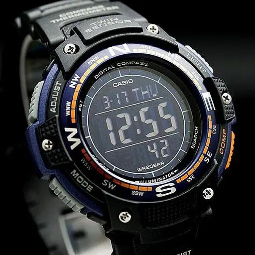 Часы наручные мужские электронные стильные спортивные Casio SGW-100-2BER (модуль №3157) - фото 5