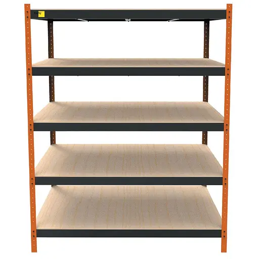 Металлический усиленный стеллаж Emby Heavy Series (размер 2500х1800x900мм) 5 полок ДСП до 300кг - фото 3