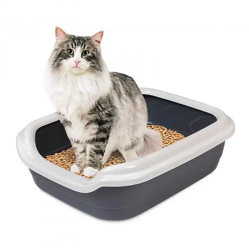 Туалет Природа Comfort L для кошек 49х39х15 см (серый) - фото 2