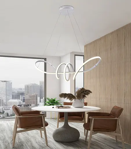 Люстра подвесная светодиодная Sirius LCD3056 WT белая - фото 2