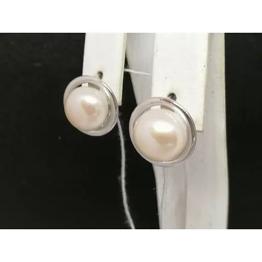 Золотые серьги Favoritum с жемчугом. 211808_2Б - фото 2