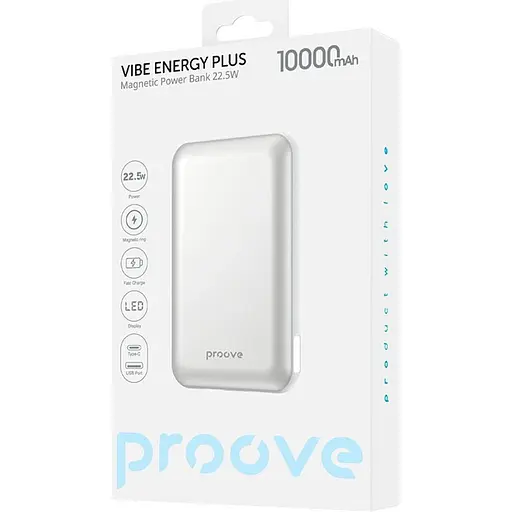 Зовнішній акумулятор Proove Vibe Energy Plus 10000mAh 22.5W Silver (PBVE15012206) [149104] - фото 3