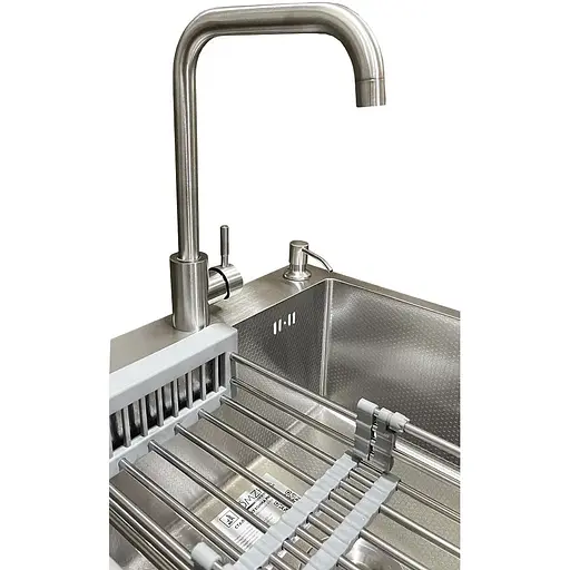 Комплект мийка + змішувач Romzha Arta Carbon U-450 (B) - фото 4