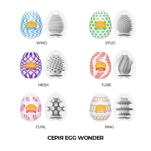 Набор мастурбаторов-яиц Tenga Egg Wonder Pack 6 яиц - фото 6