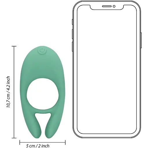 Кільце ерекційне Loveline Pointed Cock Ring 10.7 см зелене - фото 9