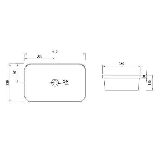 Умивальник Qtap Scorpio 610x380x150 White QT1411K491WN, Білий - фото 2