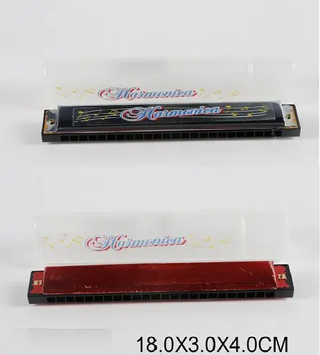 Губная гармошка детская в футляре, 9824K (в ассортименте) - фото 2