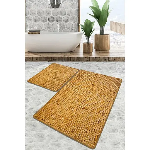 Набір килимків для ванної кімнати Chilai Home Tetris Banyo Halisi Djt 60 x 100 + 50 x 60