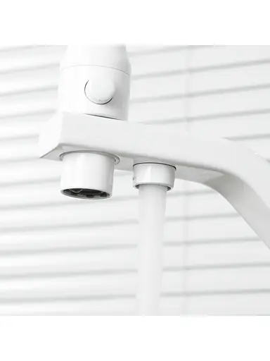 G4317-8 Змішувач для кухні однорич. силікон.гусак під фільтр лат.корп. гайка Ø35 білий Gappo 1/4, Білий - фото 6