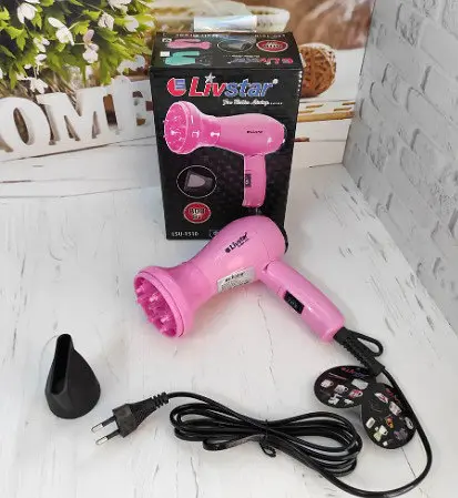 Компактний дорожний фен для сушіння волосся Livstar LSU-1510 маленький складний фен - фото 3