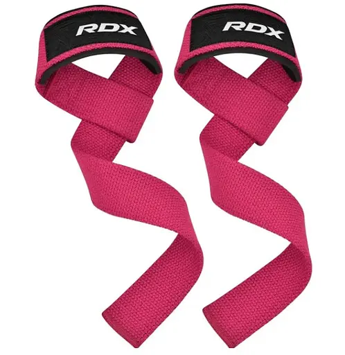 Лямки для тяги RDX W1 Gym Single Strap Pink Plus (WAN-W1P+) - фото 1