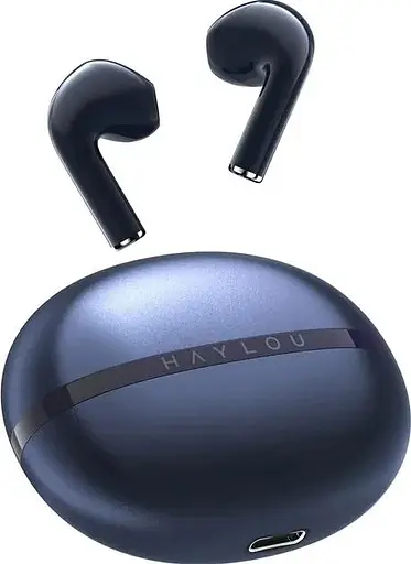 Бездротові навушники Bluetooth Haylou X1, BT5.3, ENC, IPX4, 6h, TWS Earbuds blue 2024 UA UCRF - фото 2