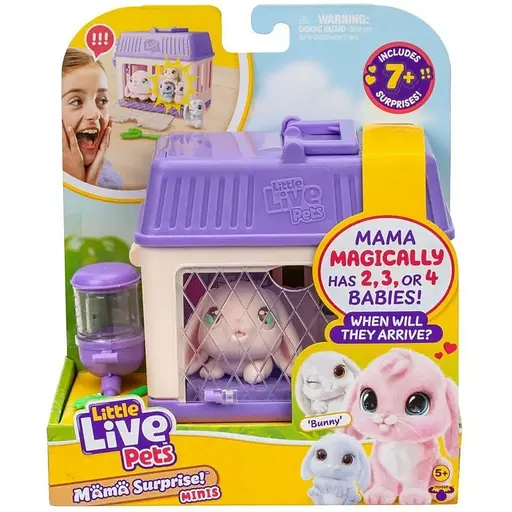Игровой набор Moose Little Live Pets Mama Surprise Minis Мама-сюрприз Кролик S2 (26625)