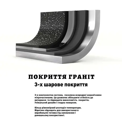 Форма для випікання вафельних трубочок вафельниця кругла 220 мм з антипригарним гранітним покриттям, Ласунка 86264 - фото 2