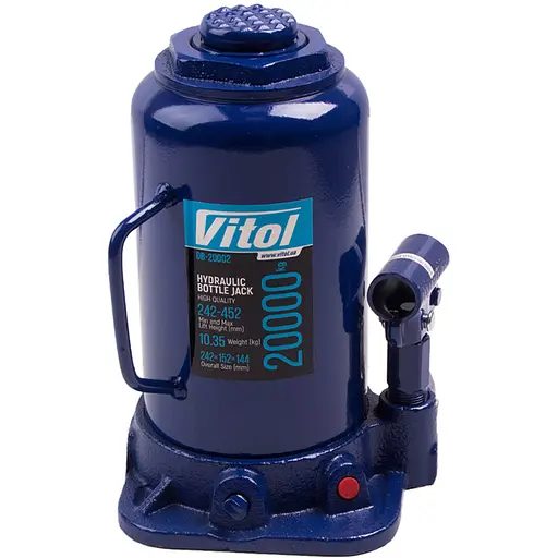 Домкрат гідравлічний телескопічний Vitol 20т 242-452 мм 10.35 кг (DB-20002) - фото 2