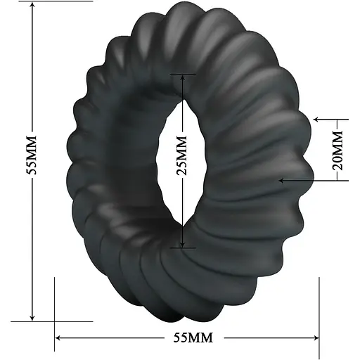 Ерекційне кільце Crazy Bull Fitz 5.5 см чорне - фото 6