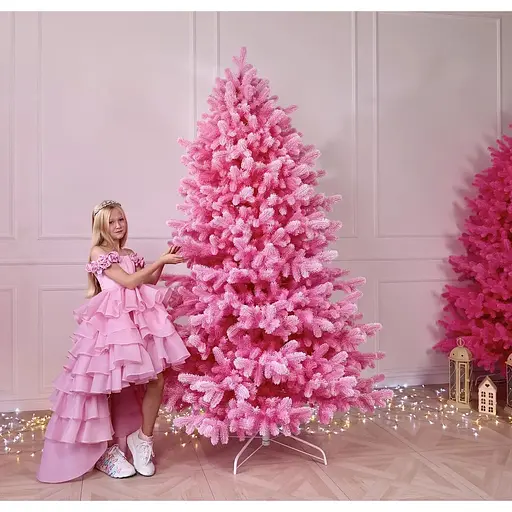 Ялинка штучна Hvoya Super Lux Marshmallow Pink 220 см засніжена - фото 7