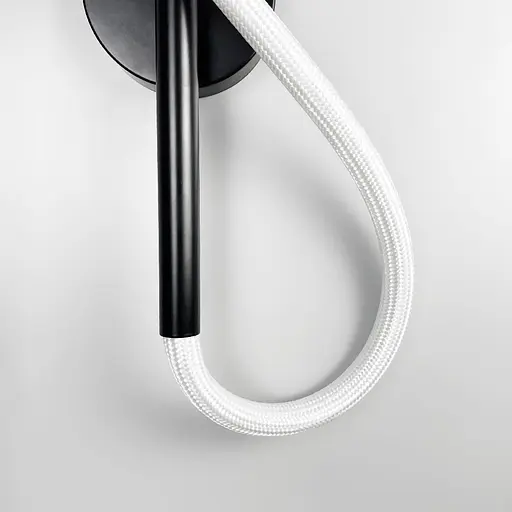 Бра чорне із обплетеним неоном 40 см Арт. W 203/400 BK Line F - фото 2