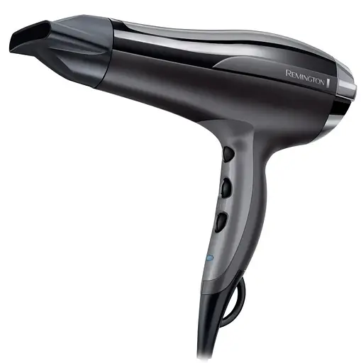 Фен Remington Pro-Air Turbo, 2400Вт, 3 режими, дифузор,турмалинова іоніз-я, хол. обдув, чорний