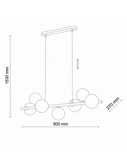 Підвісний світильник TK Lighting 5666 Estera G9 7x6W IP20 - фото 2