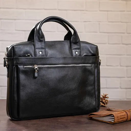 Чоловіча шкіряна сумка SHVIGEL 41х30х7-10 см sum0012572 - фото 4