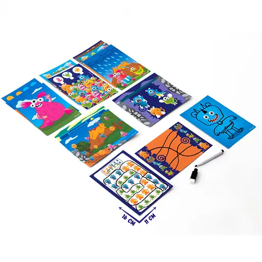 Развивающая игра для малышей «Пиши и стирай. Монстрики» VT5010-18 с маркером - фото 2