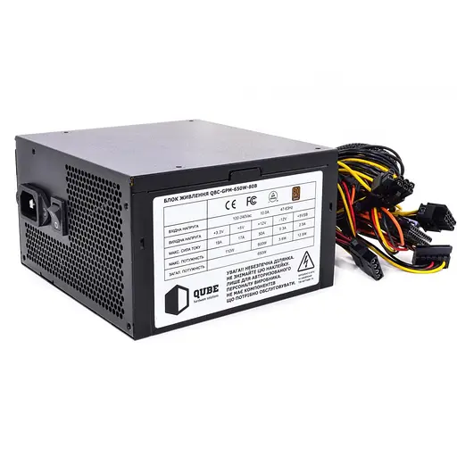 Блок живлення QUBE 650W 80+ Bronze QBC-GPM-650W-80B Bulk (QBC-GPM-650W-80BBulk) - фото 1