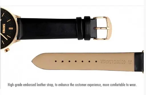 Мужские классические часы Skmei 9117 Black Gold - фото 8