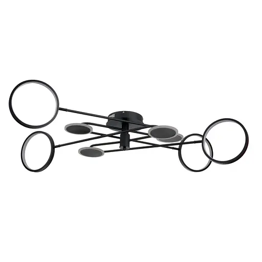 Люстра стельова Brille світлодіодна 76W WW BK (BL-759C/8) - фото 11