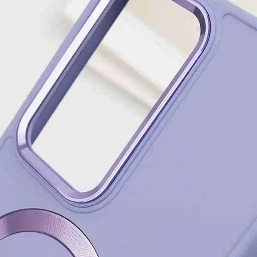 TPU чехол Epik Bonbon Metal Style with MagSafe для Samsung Galaxy S24 Ultra Сиреневый / Dasheen - фото 7