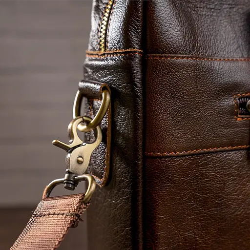 Чоловіча шкіряна сумка Vintage 40х29,5х7 см sum0012312 - фото 10