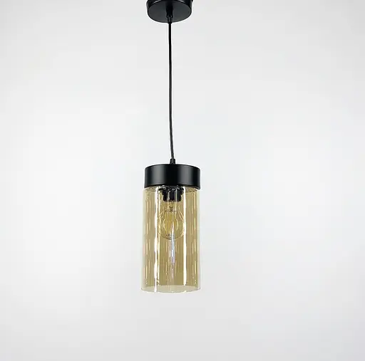 Подвесной светильник Scandinavia с прозрачным плафоном Ø12х20 см | Line F | Арт. 11295/1 BK+TR - фото 6