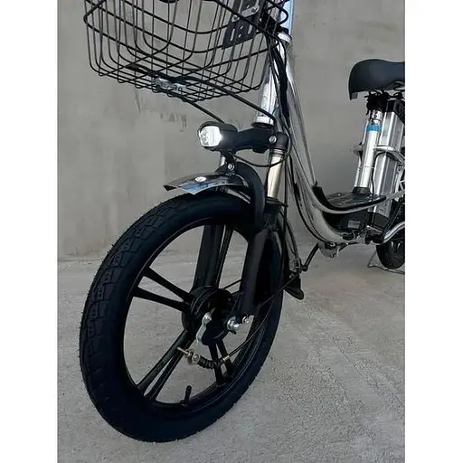 Электровелосипед E-scooter V12 двухместный 18 дюймов 600W 48V 16Ah + грузовой усиленный багажник - фото 5