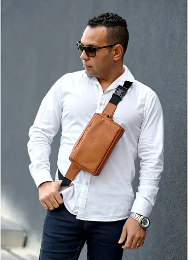 Чоловіча сумка бананка  Sambag 24х16х6 см sum0015544 - фото 5