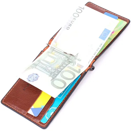 Кожаный мужской кошелек Grande Pelle 12х8х0.5 см acs0026950 - фото 6