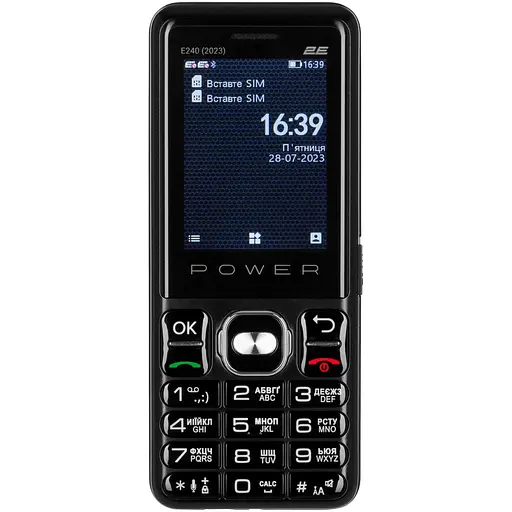 Мобільний телефон 2E E240 2023 24" 2SIM 2500mAh Чорний