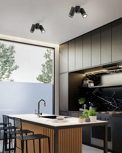 Світильник поворотний, спот TK Lighting 4539 Jet GU10 2x10W IP20 чорний - фото 2