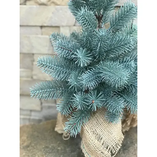 Елка Hvoya Premium литая в мешковине 50 см голубая - фото 4