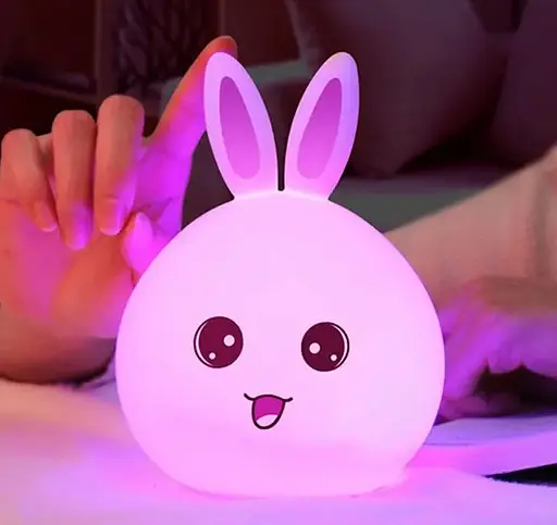 Детский силиконовый ночник Заяц Rabbit Silicone Lamp LY-271 аккумуляторный светильник игрушка для сна - фото 3