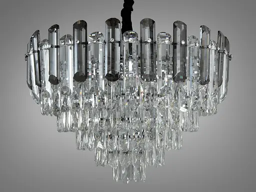 Поразительная новинка, хрустальная люстра в гостиную на 11 ламп, хром. - фото 1