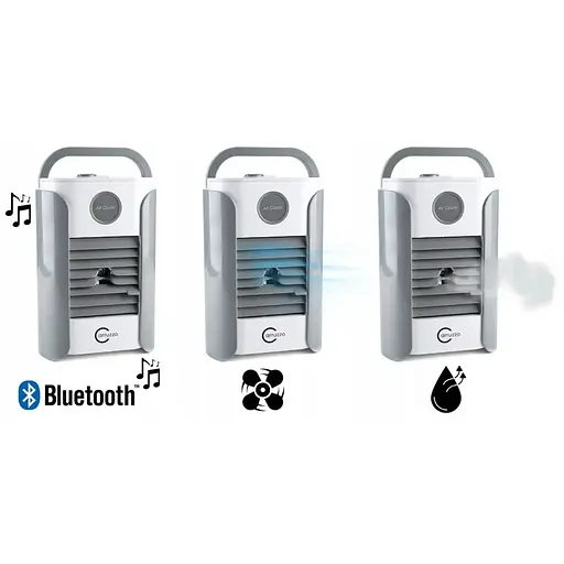 Охладитель воздуха Bluetooth колонка 3в1   аккумуляторный 2000mAh Carruzzo Q95D