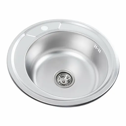 Кухонна мийка з нержавіючої сталі Platinum декор 490 (0,8/180 мм), Decor - фото 2