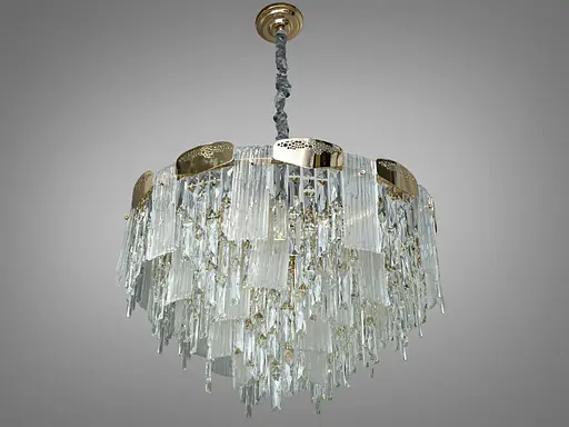 Шикарна, сучасна кришталева люстра у вітальню, 19 ламп, люстри золоті - фото 3