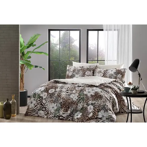 Комплект постільної білизни TAC Ponte Coffee Євро Різнобарвний 000230034