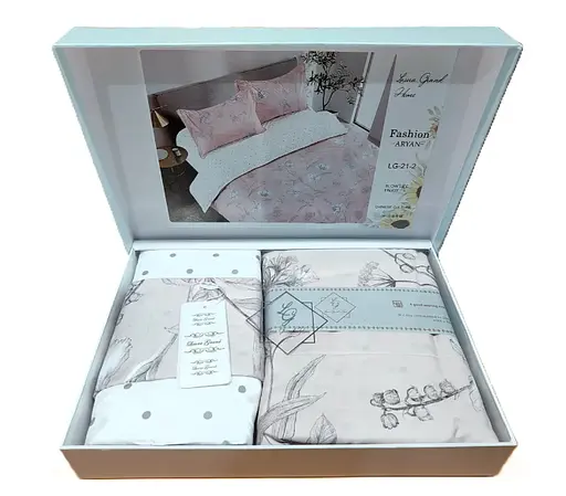 Постельное белье сатин Laura-Grand 21 евро комплект цветочный принт - фото 2