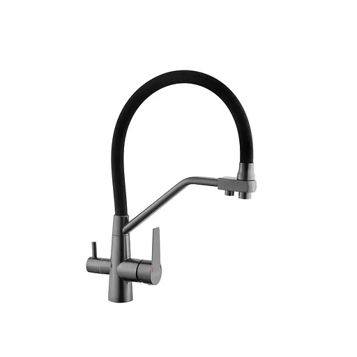 Смеситель для кухни с подключением к фильтру Kroner KRP Edelstahl Klassisch - PVD03817BLK Графит - фото 1
