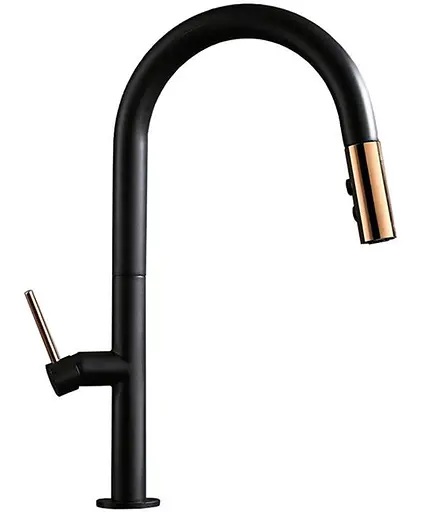 Смеситель для кухни Rea Apollo black/rose gold REA-B9600 Черный - фото 2