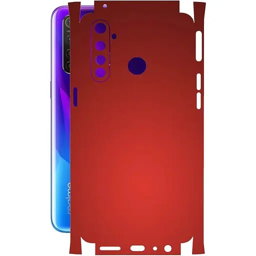 Захисна плівка StatusSKIN для Realme 5 Pro Корпус Вініл червона, матова - фото 1